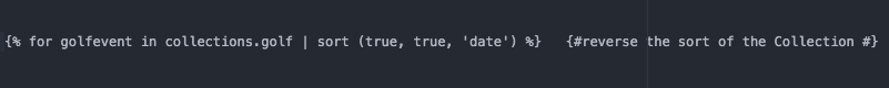 Reverse using the sort filter
