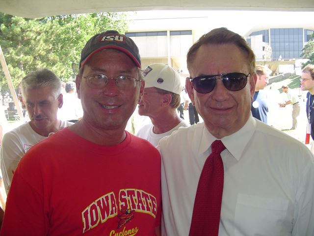AHS Ames High School 1972 Craig Stephenson with Tommy Thompson at the Ames Iowa Replublican Straw Poll August 11, 2007