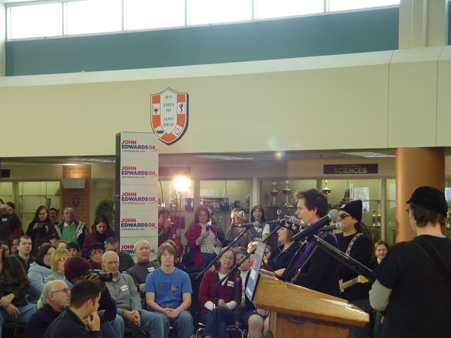 Kevin Bacon at Ames High School photo by 1972 Alumni Craig Stephenson, December 16, 2007, in Ames Iowa