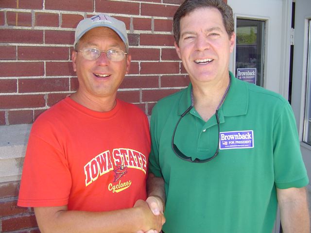AHS Ames High School 1972 Craig Stephenson with Sam Brownback in Ames Iowa July 4, 2007