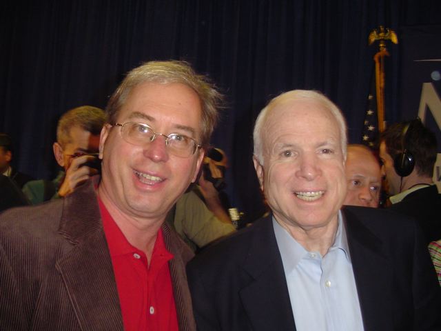 AHS Ames High School 1972 Craig Stephenson with Senator John McCain in Ames Iowa 2007